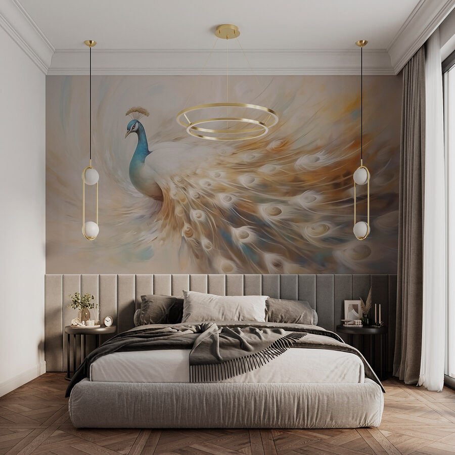 Wall murals Painting of a peacock