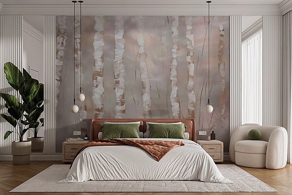 Wall murals Whispers of nature through birch trees (SKU: w03851) Wall murals Wall murals Whispers of nature through birch trees (SKU: w03851)