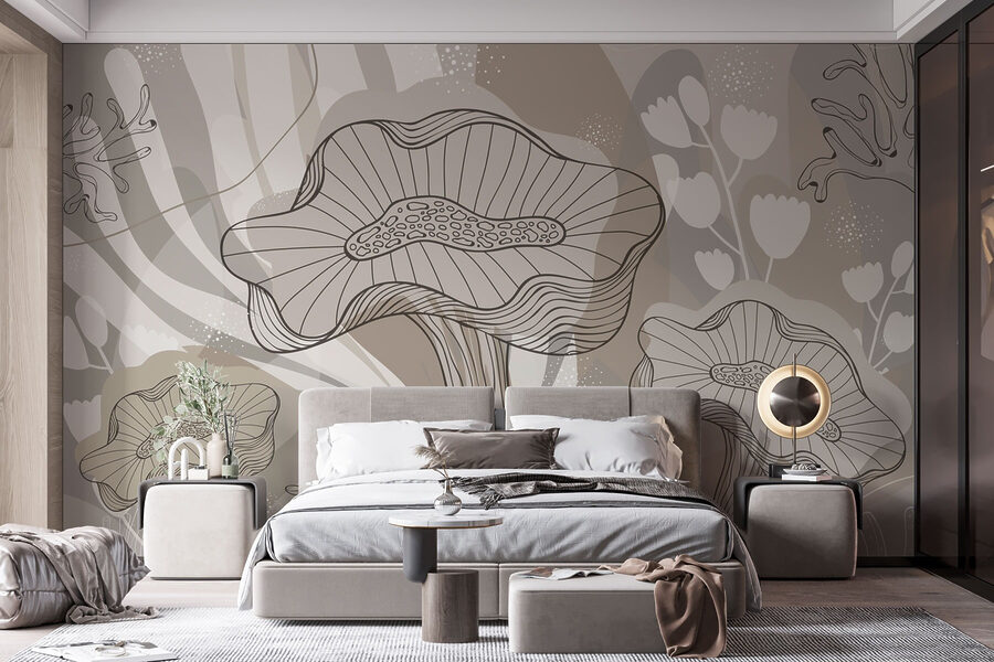 Drawing of flowers and plants