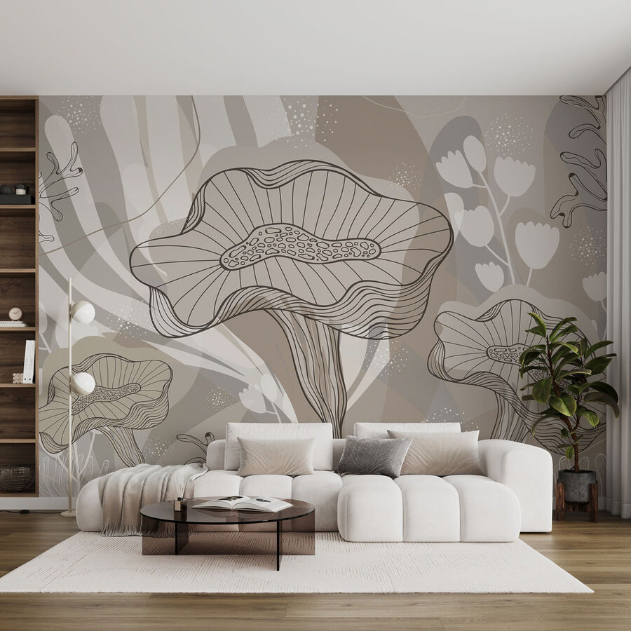 Drawing of flowers and plants