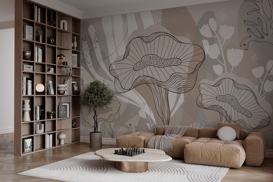 Drawing of flowers and plants