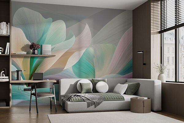 Wall murals Soft hues of flowing elegance