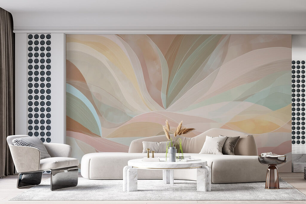 Colorful swirly lines on a brown background Colorful swirly lines on a brown background