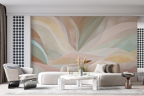 Colorful swirly lines on a brown background Colorful swirly lines on a brown background