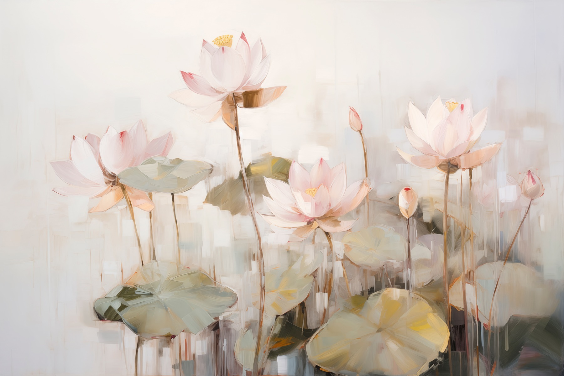 Painting of flowers and leaves