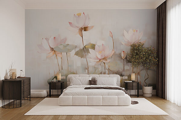 Painting of flowers and leaves Painting of flowers and leaves