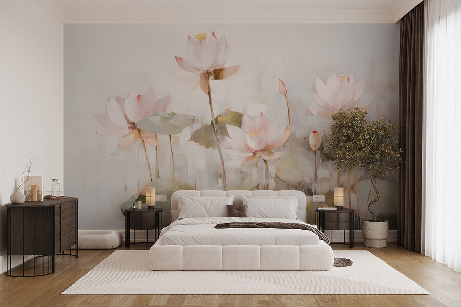 Painting of flowers and leaves Painting of flowers and leaves