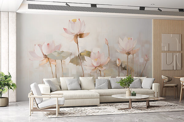 Painting of flowers and leaves Painting of flowers and leaves
