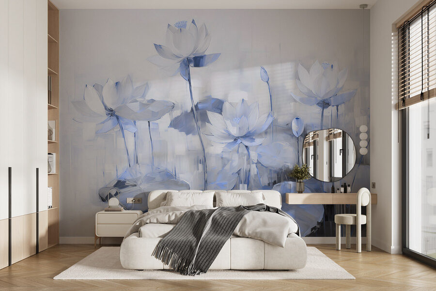 Painting of flowers and leaves Painting of flowers and leaves