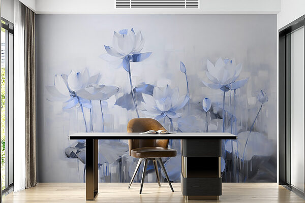 Painting of flowers and leaves Painting of flowers and leaves