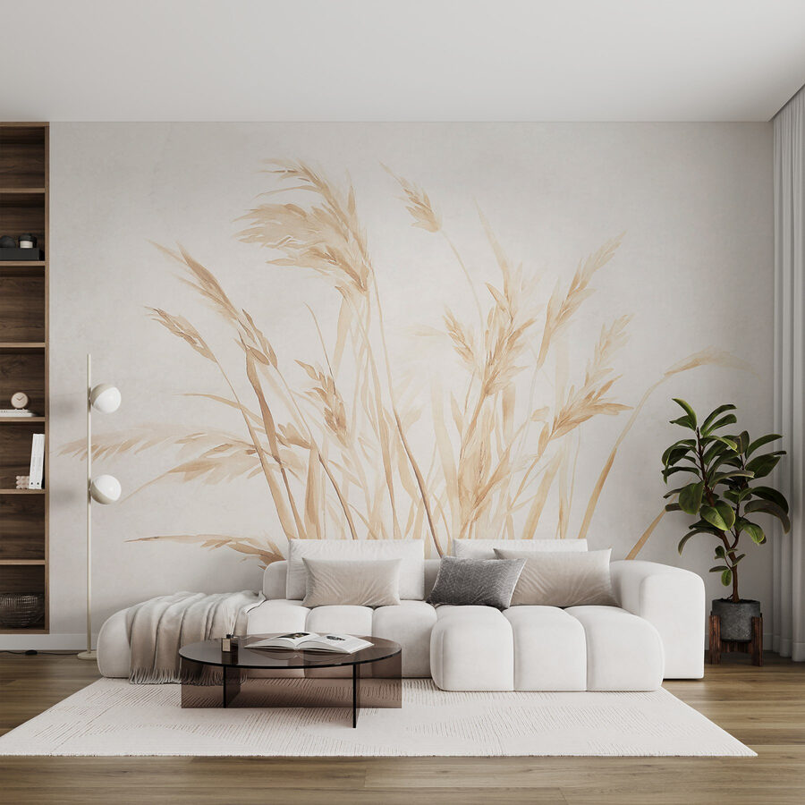 Wall murals Delicate grasses against a soft background - Image 2