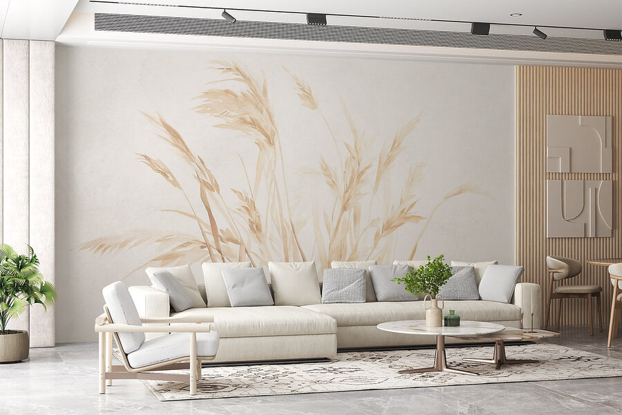 Wall murals Delicate grasses against a soft background - Image 3