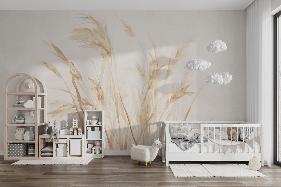 Wall murals Delicate grasses against a soft background - Image 4