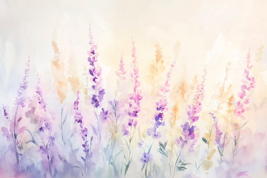 Wall murals Painting of flowers in a field - Image 4