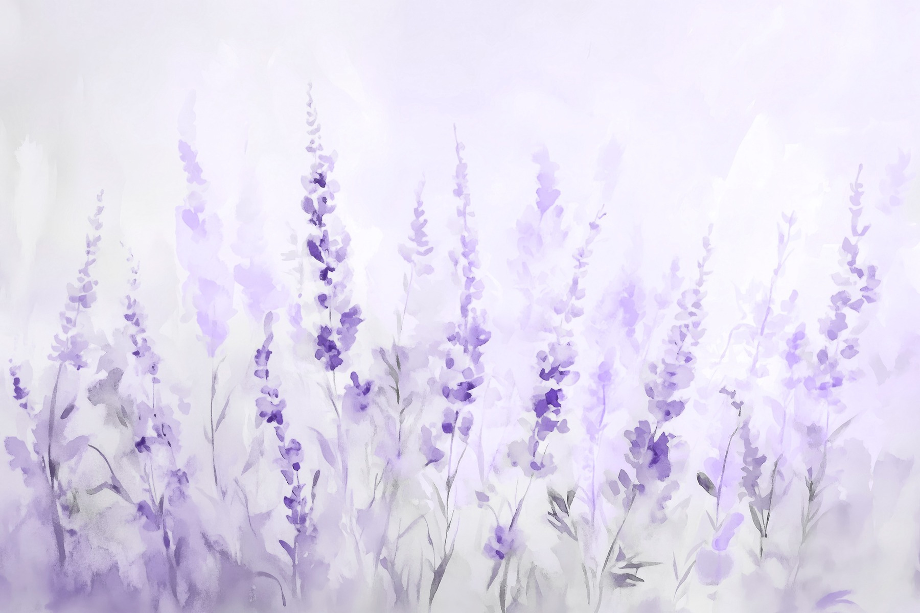 Painting of purple flowers