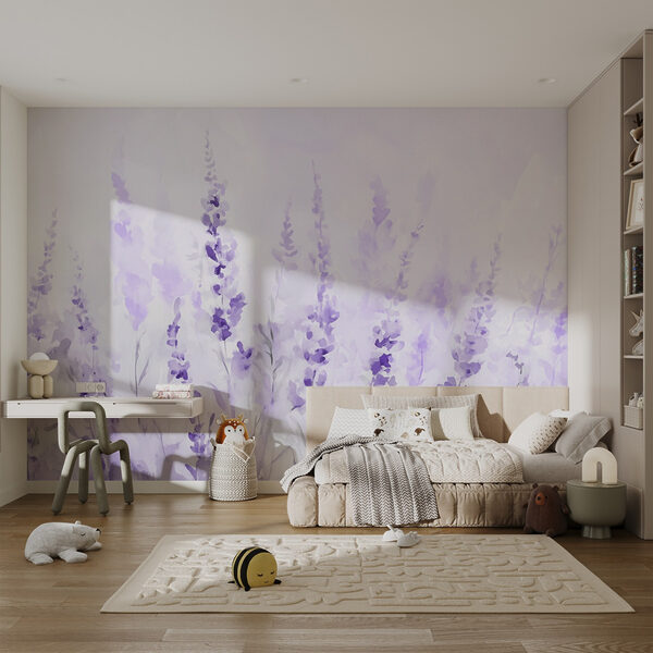 Painting of purple flowers