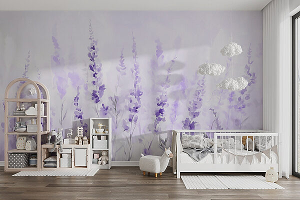 Painting of purple flowers