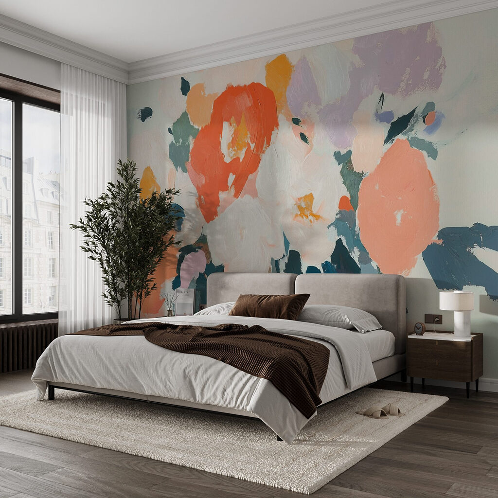 Painting of flowers with different colors