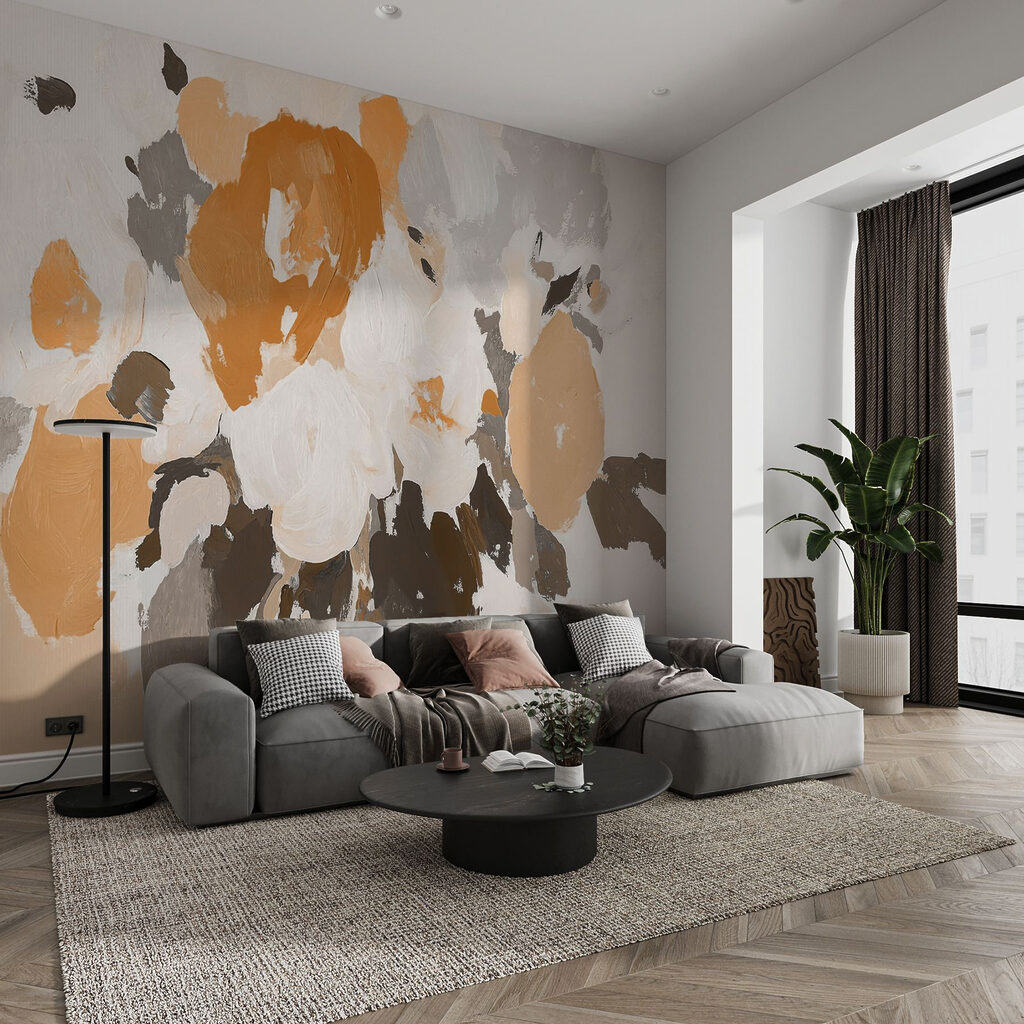 Painting of flowers with different colors