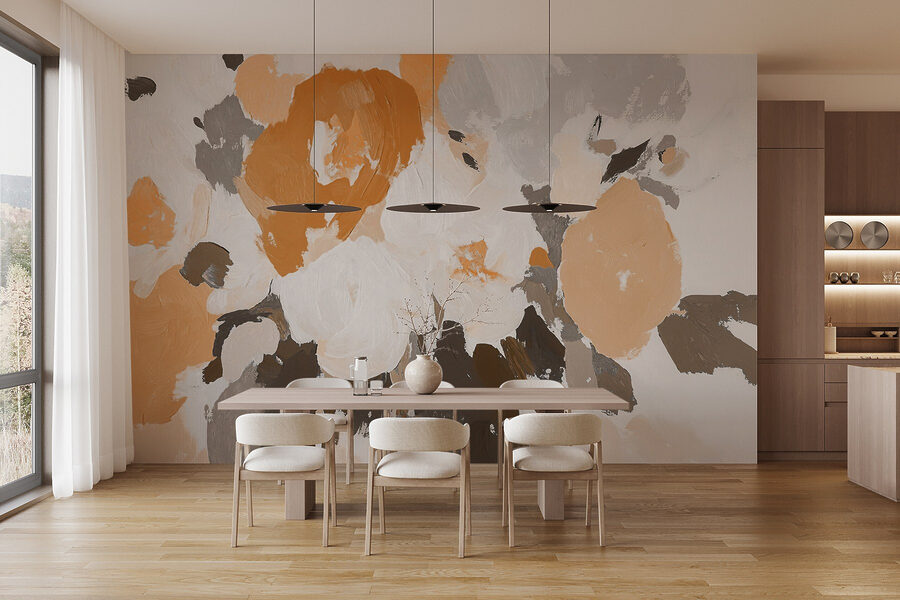 Wall murals Painting of flowers with different colors - Image 4