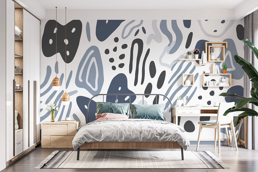 Wall murals Pattern of different shapes and colors