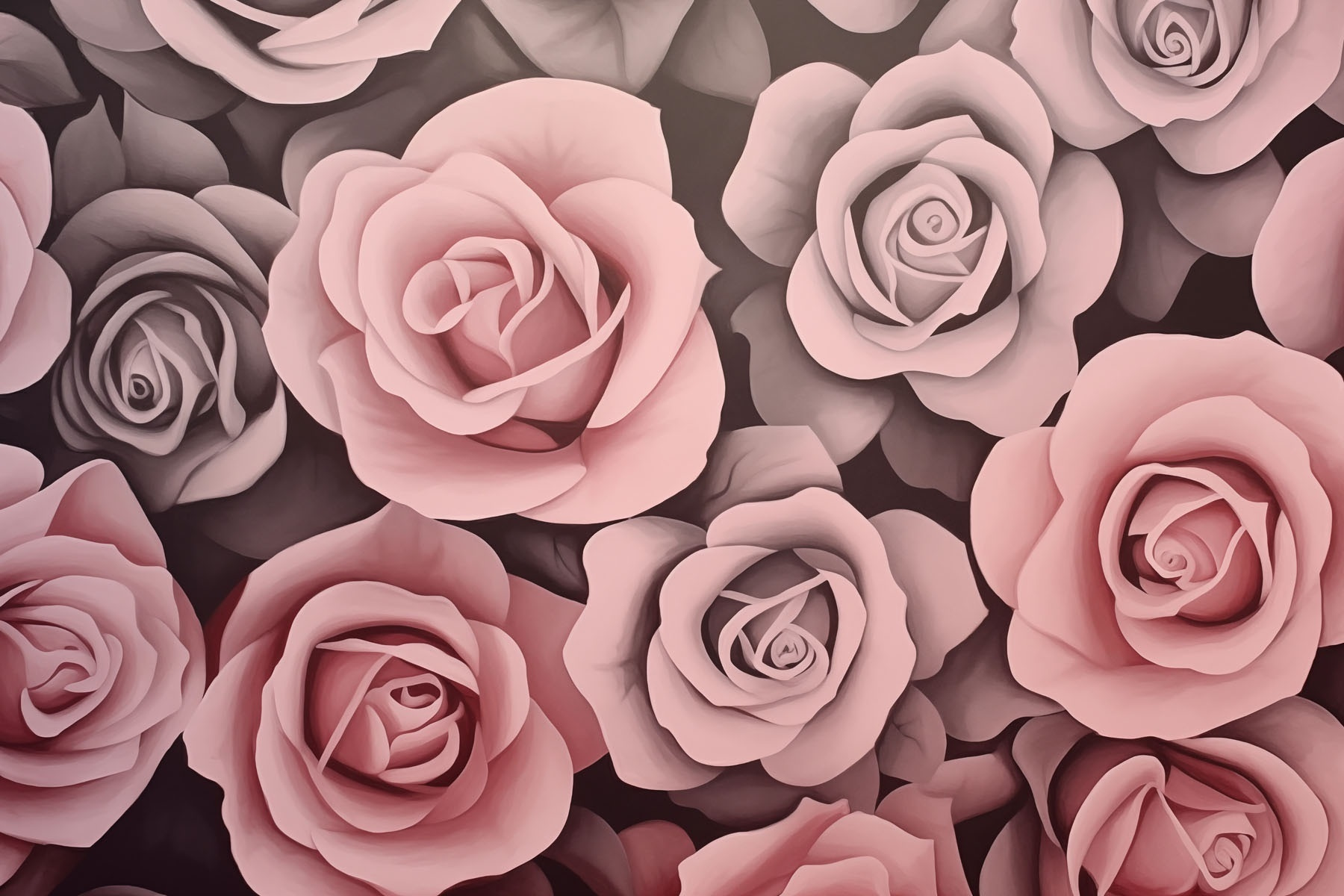 Group of pink roses Group of pink roses