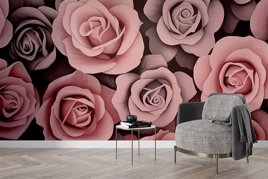 Group of pink roses Group of pink roses