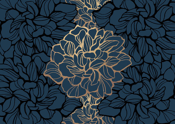 Bold floral design on dark background t00003p 600x424 - Bold floral design on dark background - tegory