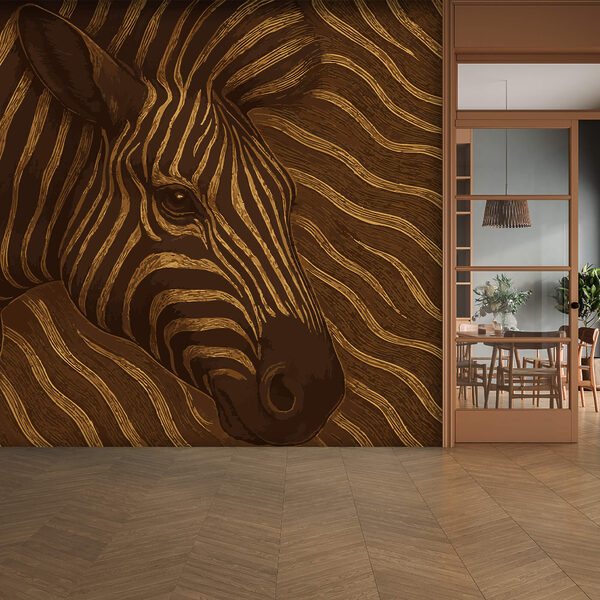 Zebra in abstract swirls of color Zebra in abstract swirls of color