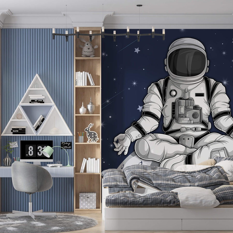 Wall murals An astronaut sitting on the moon - Image 2