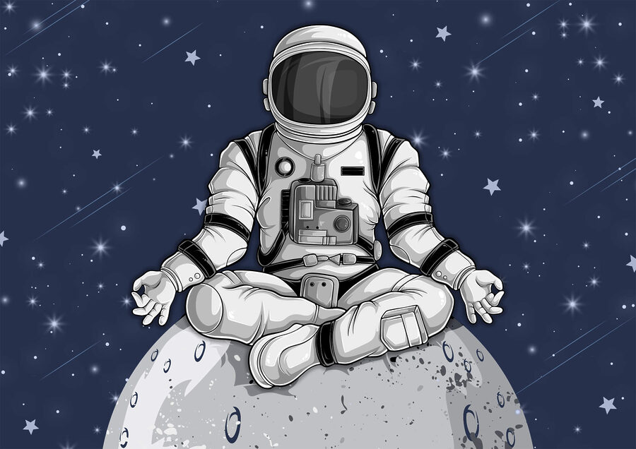 Wall murals An astronaut sitting on the moon - Image 3