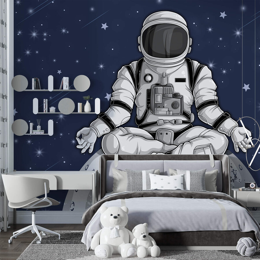 Wall murals An astronaut sitting on the moon