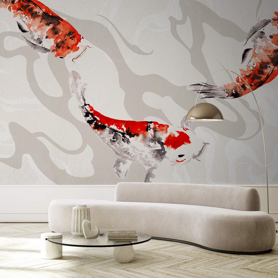 Painting of fish swimming