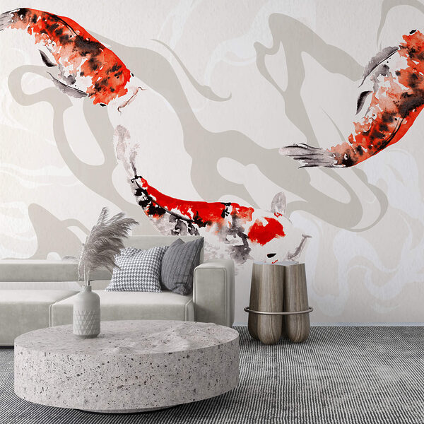 Painting of fish swimming Painting of fish swimming