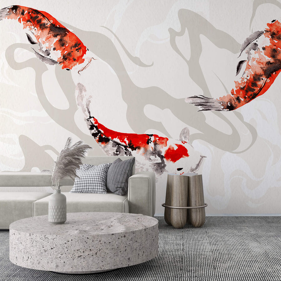 Painting of fish swimming