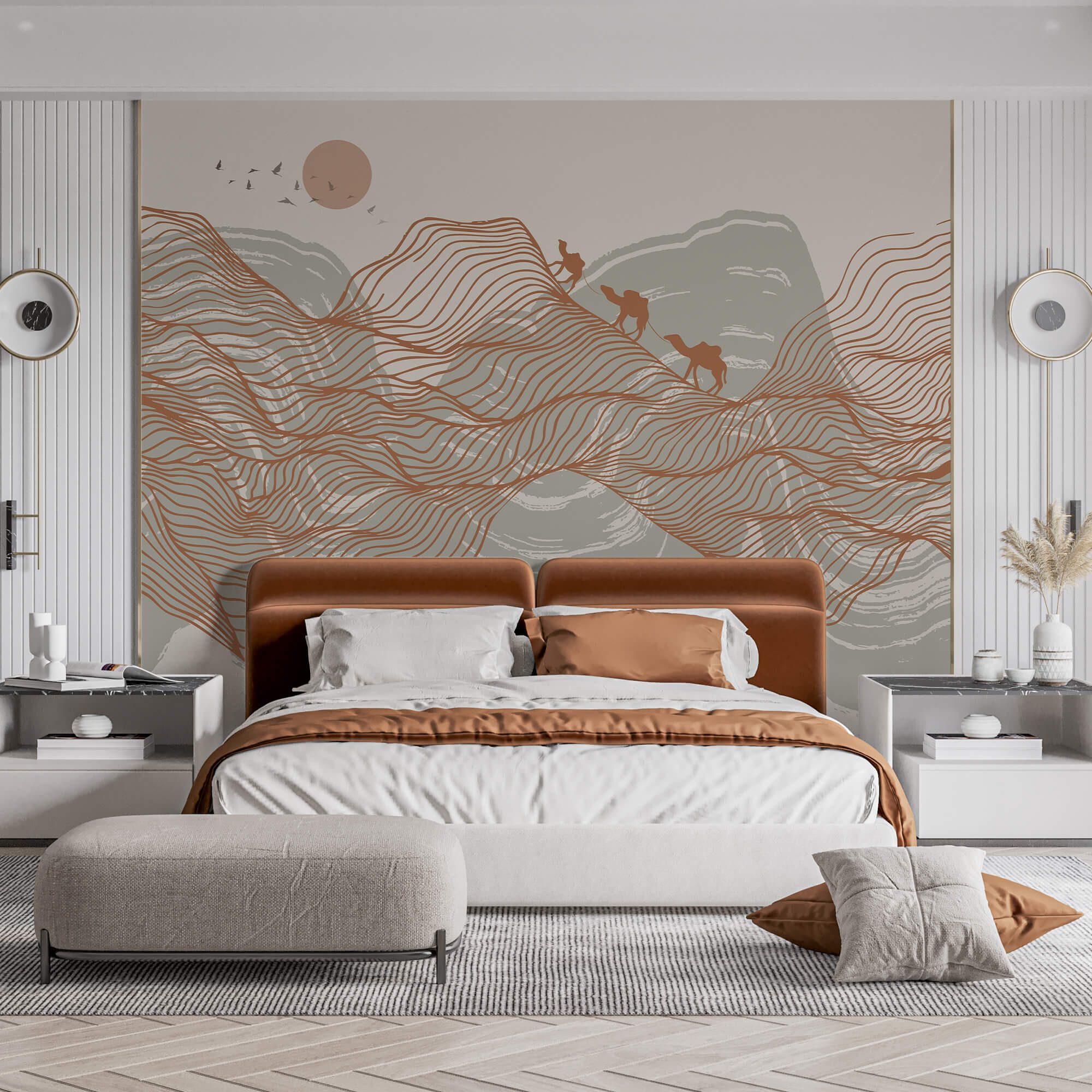 Drawing of a desert landscape