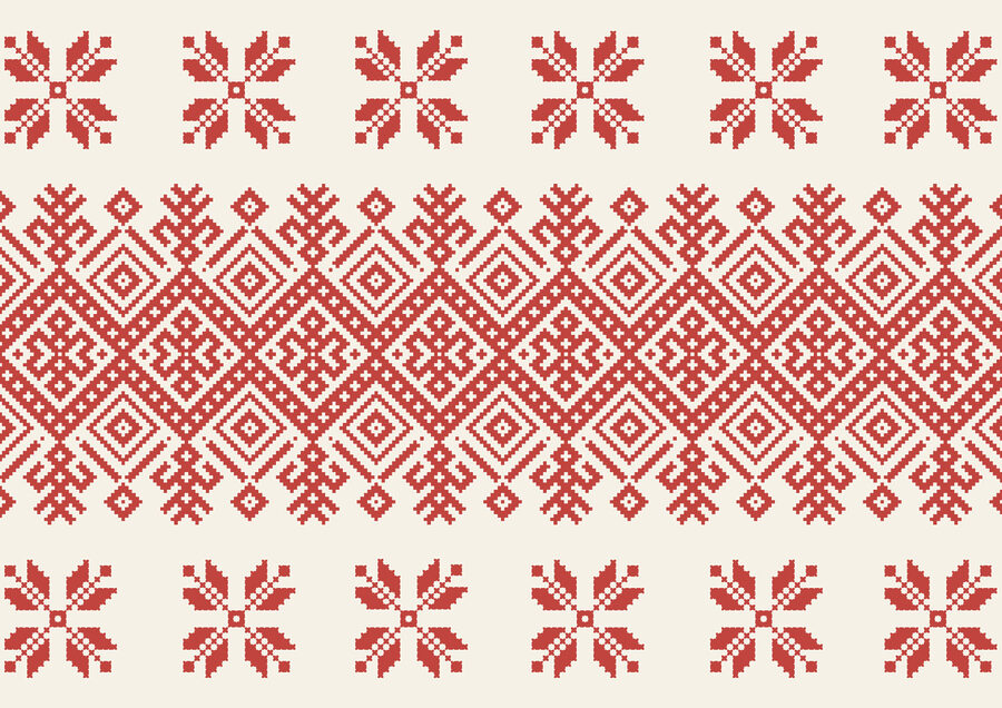 Red and white pattern