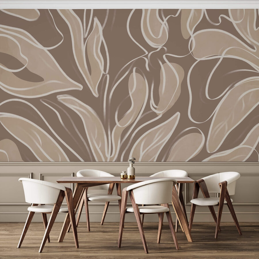 Soft organic shapes in neutral tones