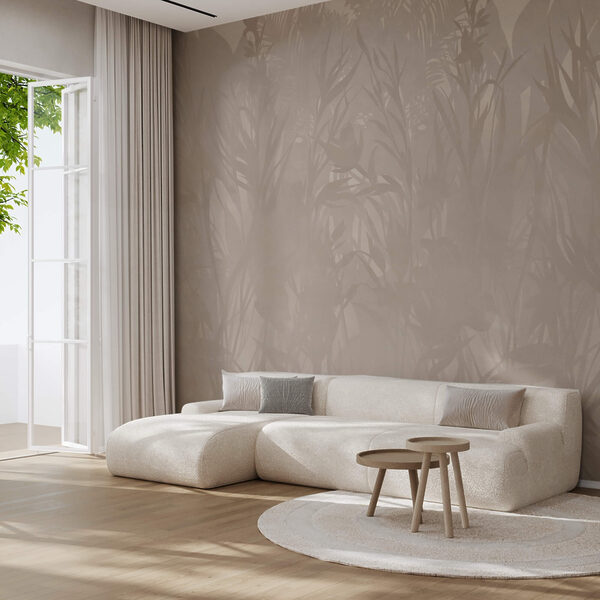 – Subtle botanical patterns in soft tones – Subtle botanical patterns in soft tones