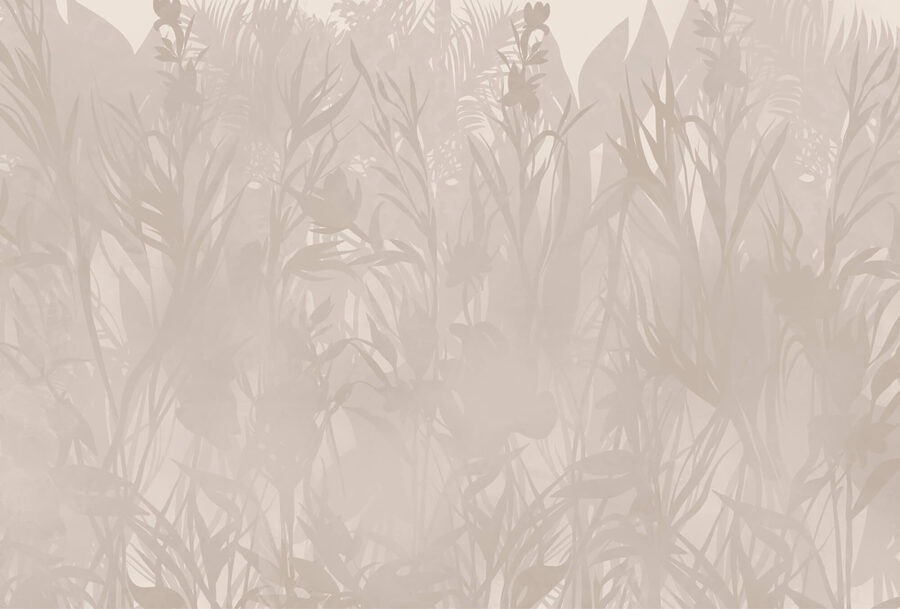– Subtle botanical patterns in soft tones