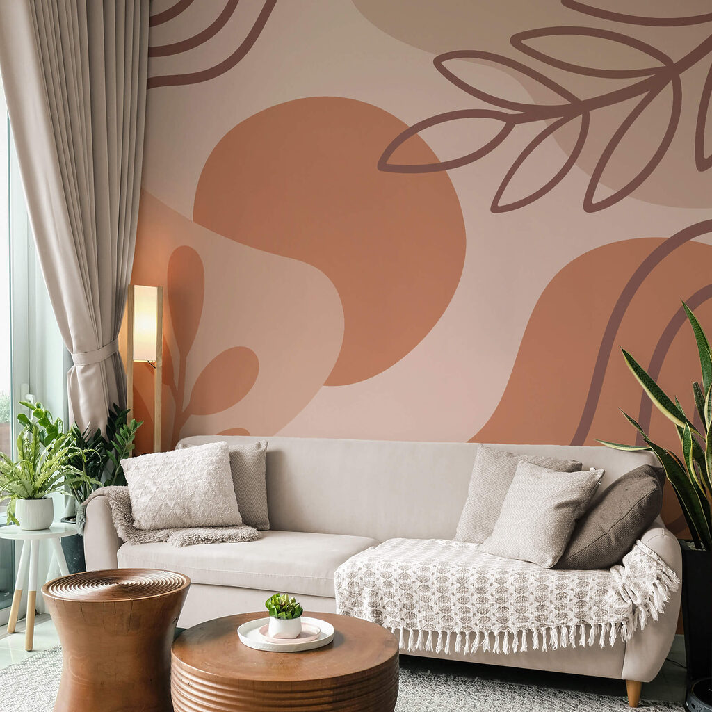 Abstract shapes in earthy tones