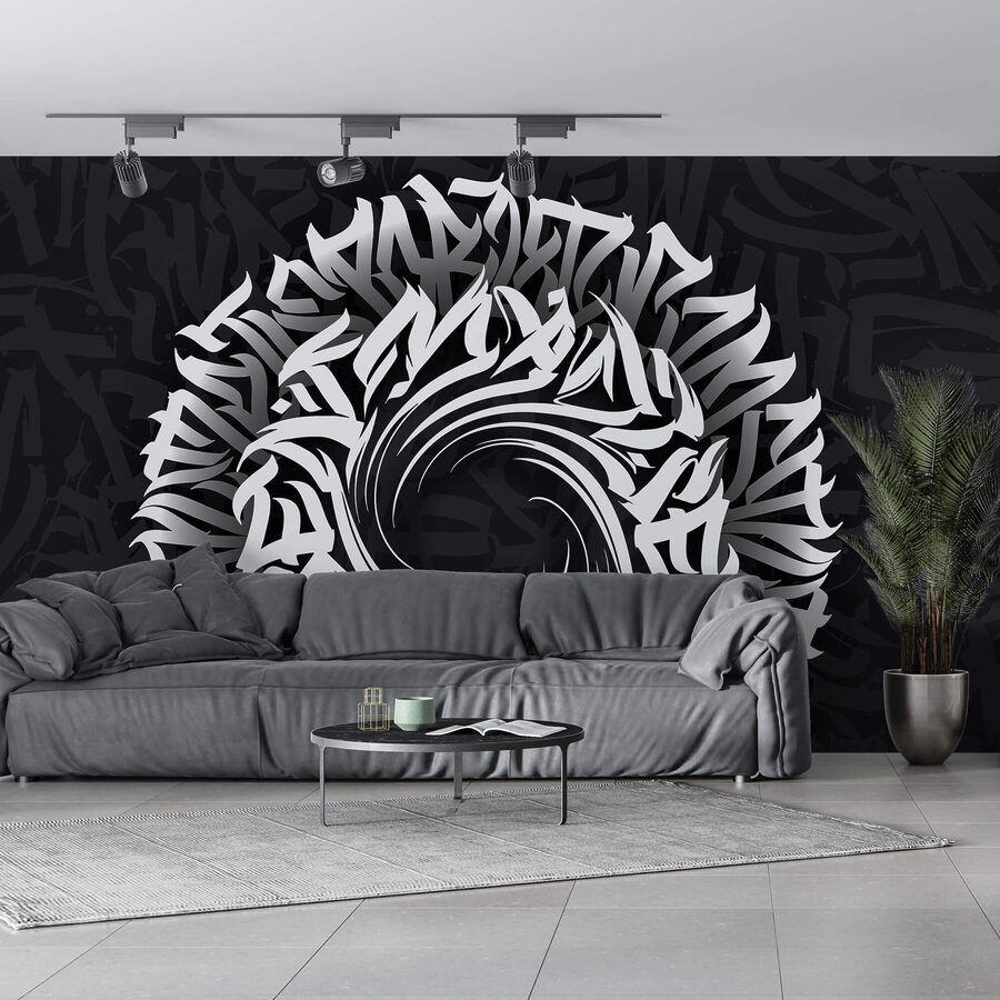 Circular pattern with letters in it Circular pattern with letters in it
