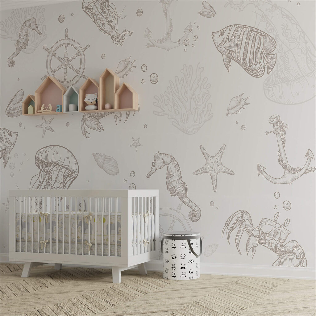 Pattern of sea creatures