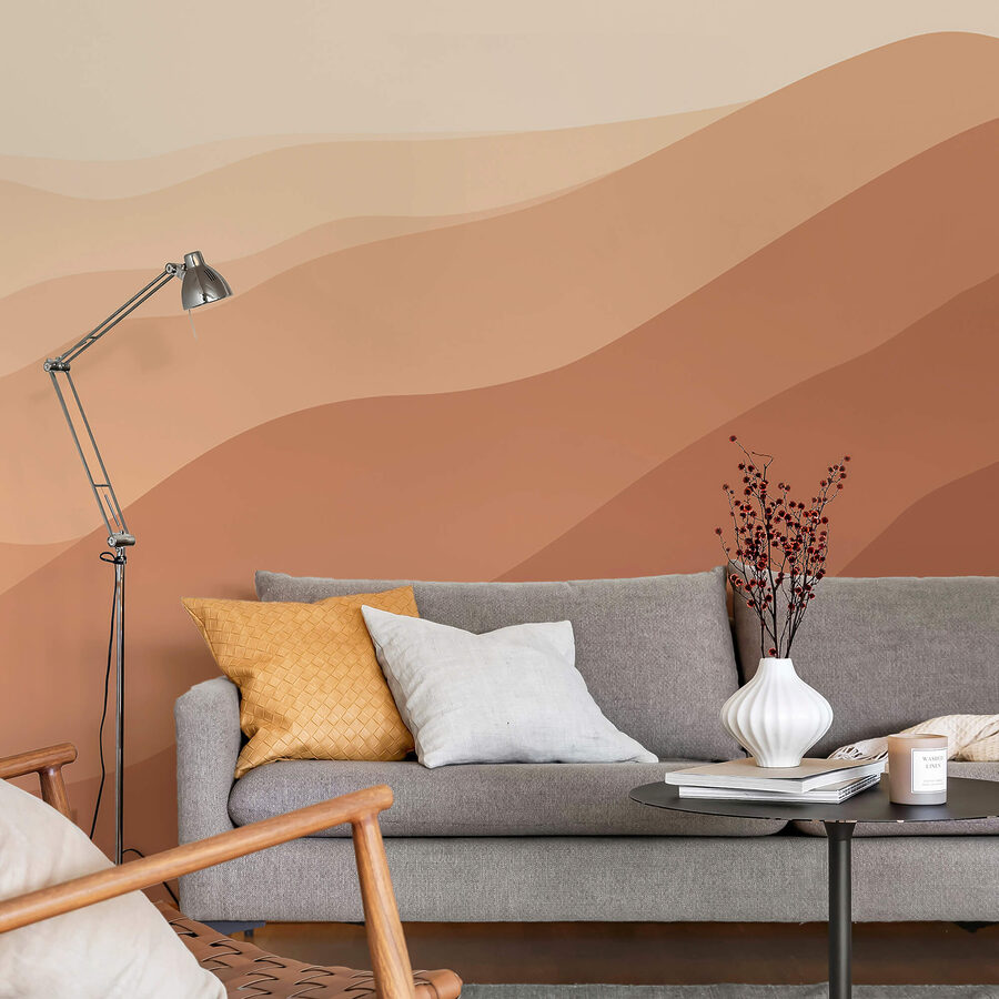 Brown and white sand hills