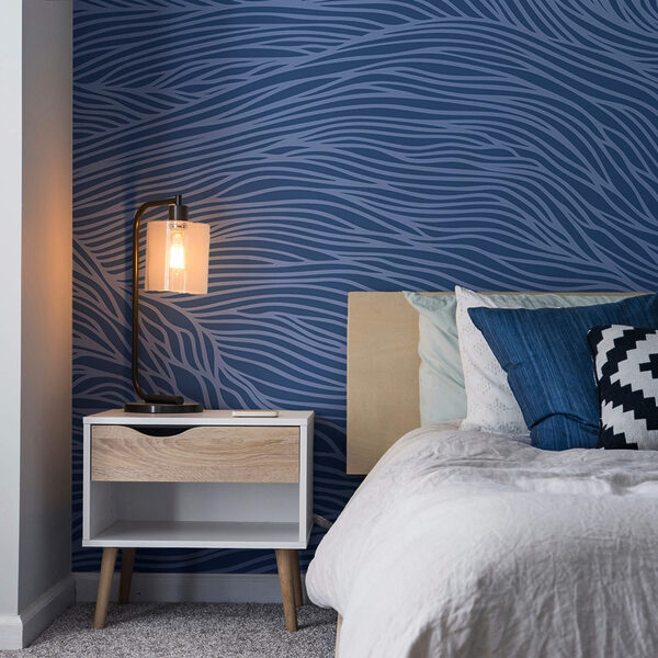Blue and white wavy pattern Blue and white wavy pattern