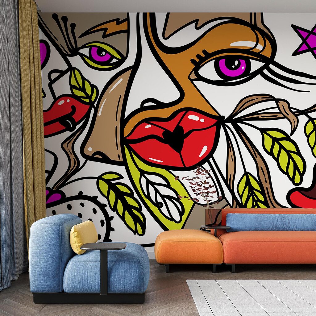 – Vibrant face with bold patterns – Vibrant face with bold patterns