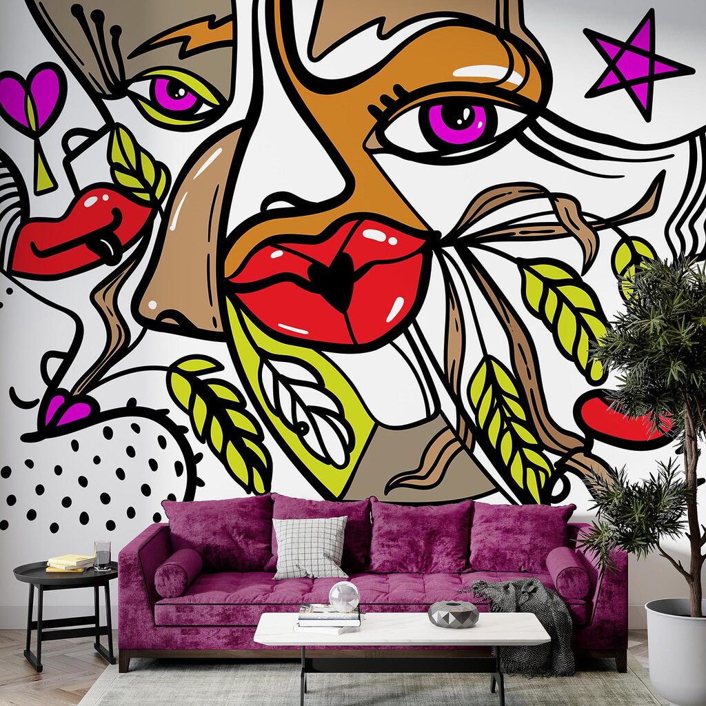 – Vibrant face with bold patterns – Vibrant face with bold patterns