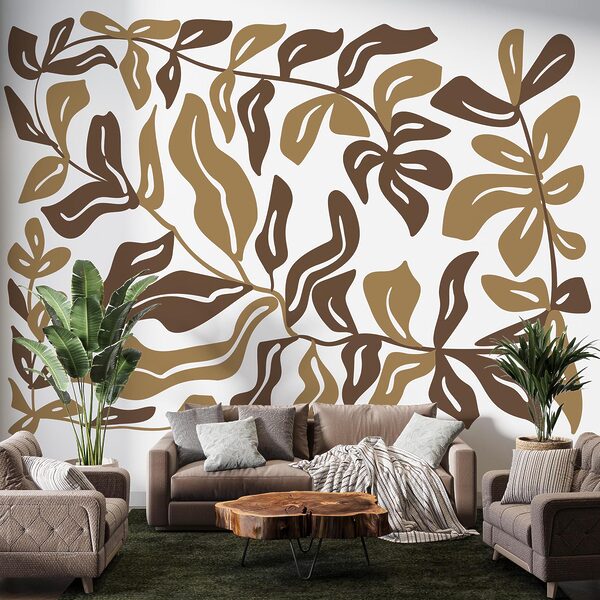 Wall murals Brown and tan leaves Wall murals Brown and tan leaves