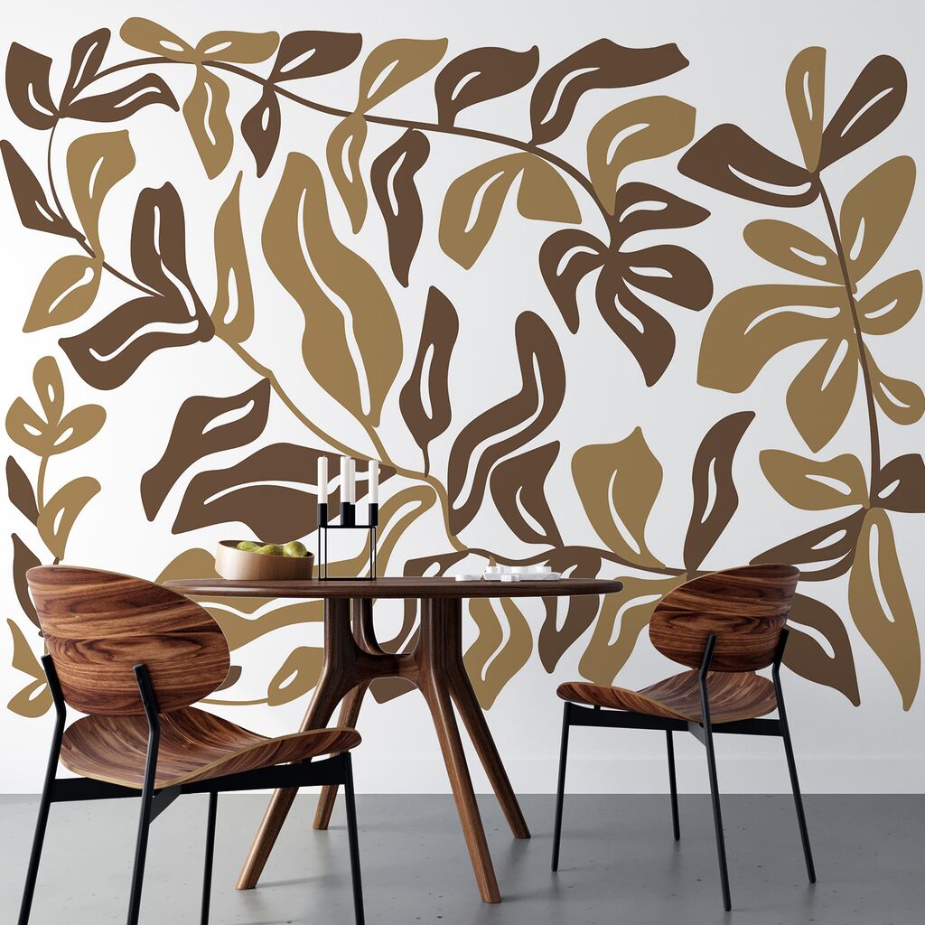 Wall murals Brown and tan leaves Wall murals Brown and tan leaves