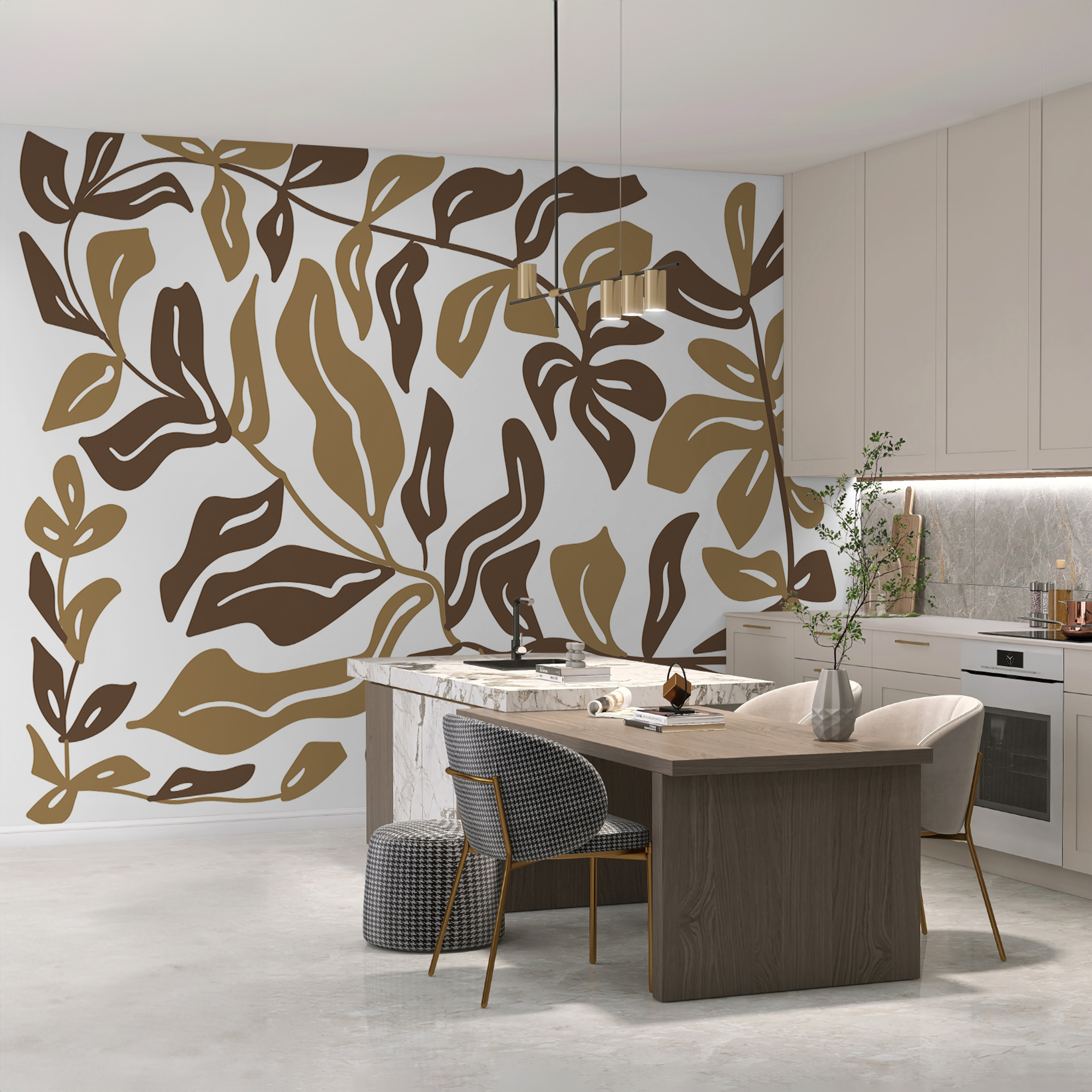 Wall murals Brown and tan leaves Wall murals Brown and tan leaves